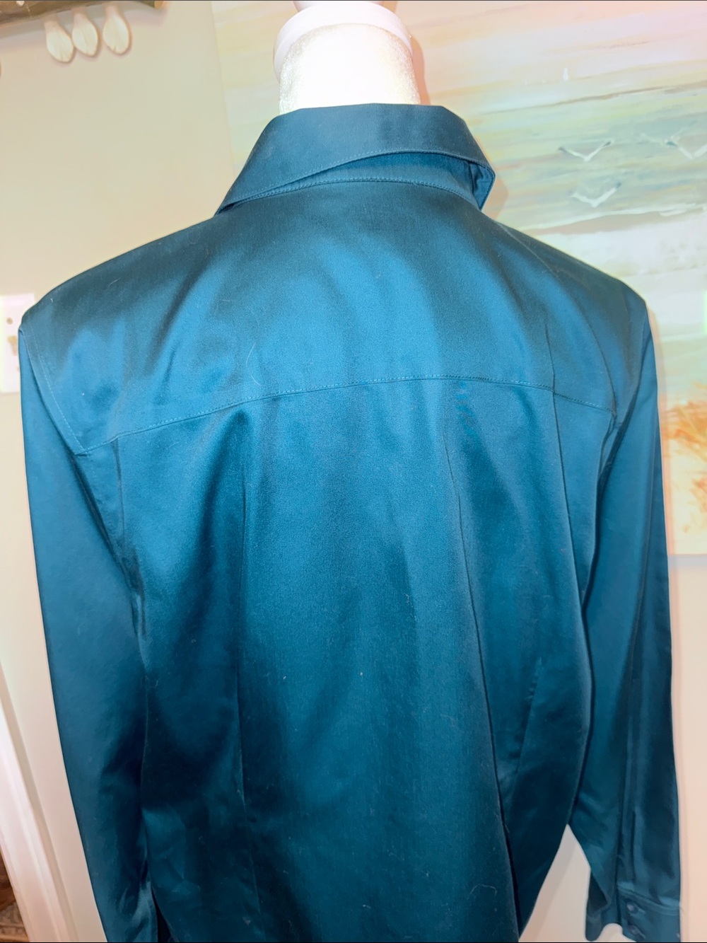 Chico's Teal Green Button-Down Shirt - Picture 4 of 6